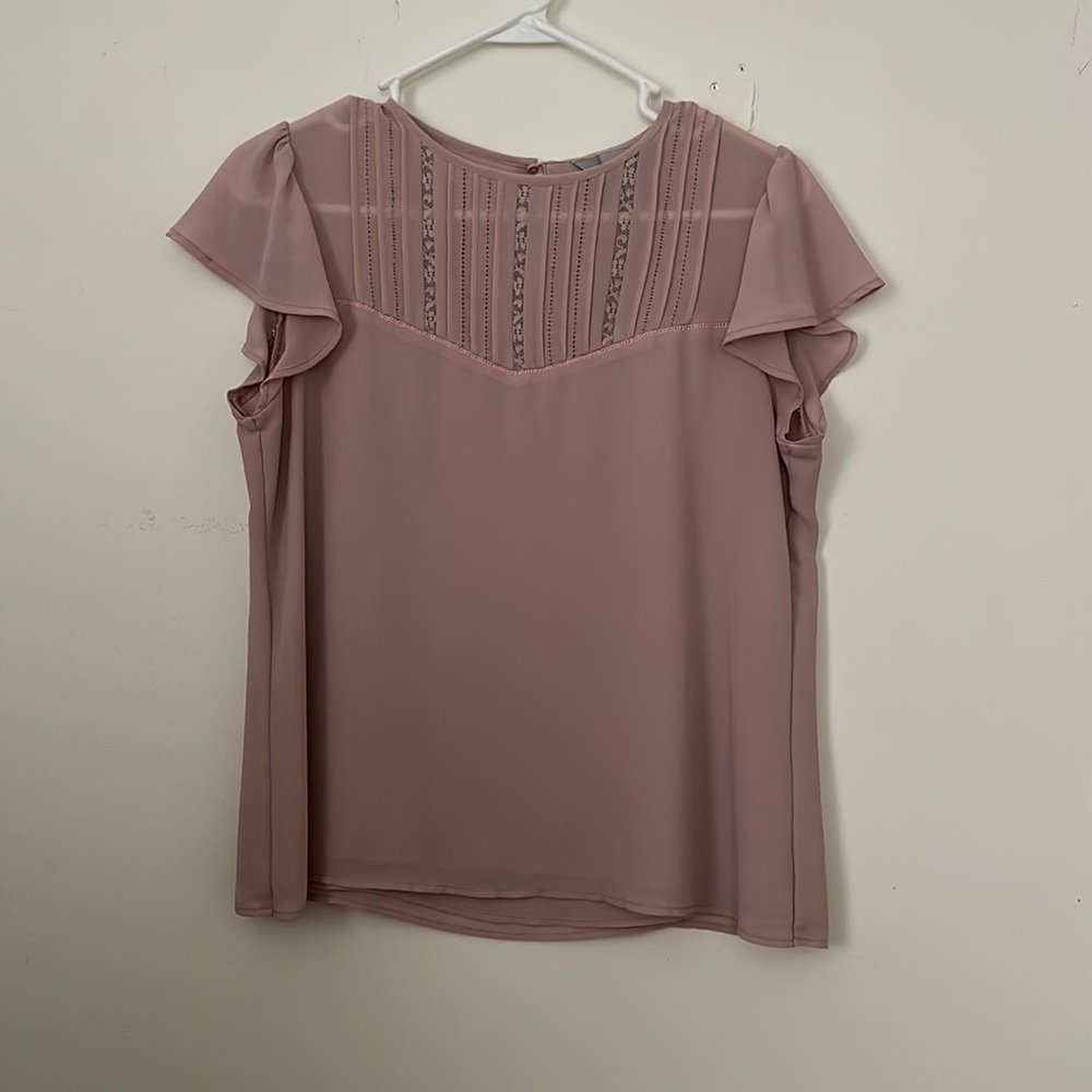 H&M chiffon blouse, pink/blush